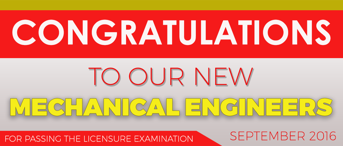 Congratulations to our new Mechanical Engineers