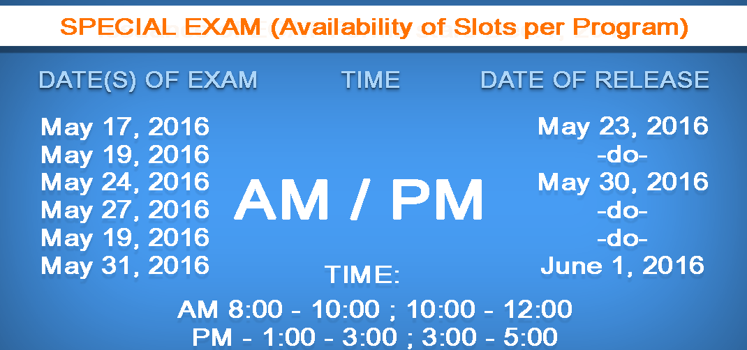 Extended ECAT Special Exam