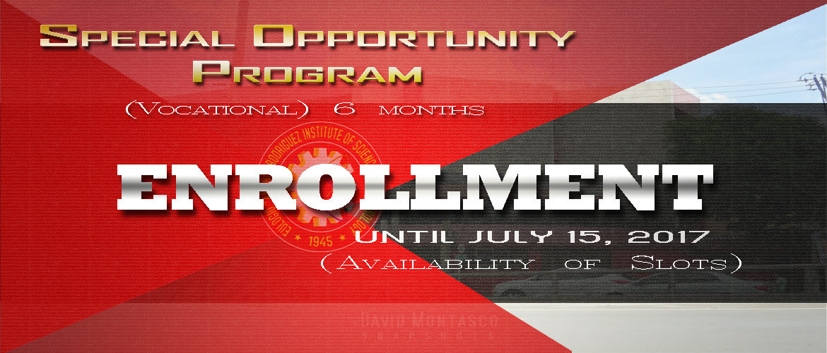 Special Opportunity Program(Vocational) 6months. Enrollment is on going…