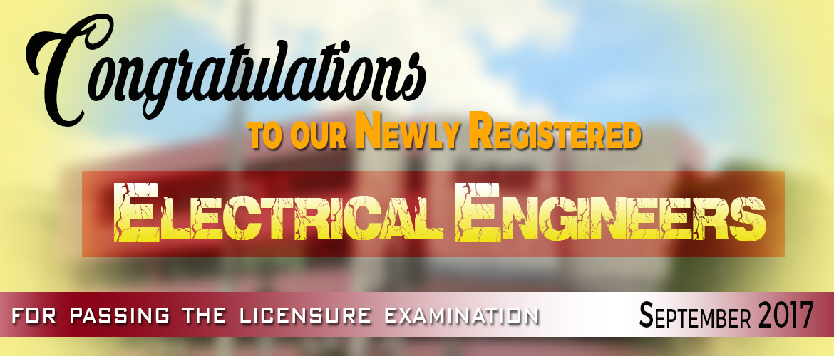 Congratulations to our newly Registered Electrical Engineers